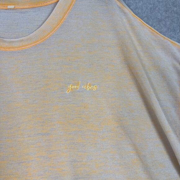 Free People Intimately Orange Cozy Cool Girl Lounge Oversized T Shirt Size Large - Picture 6 of 8